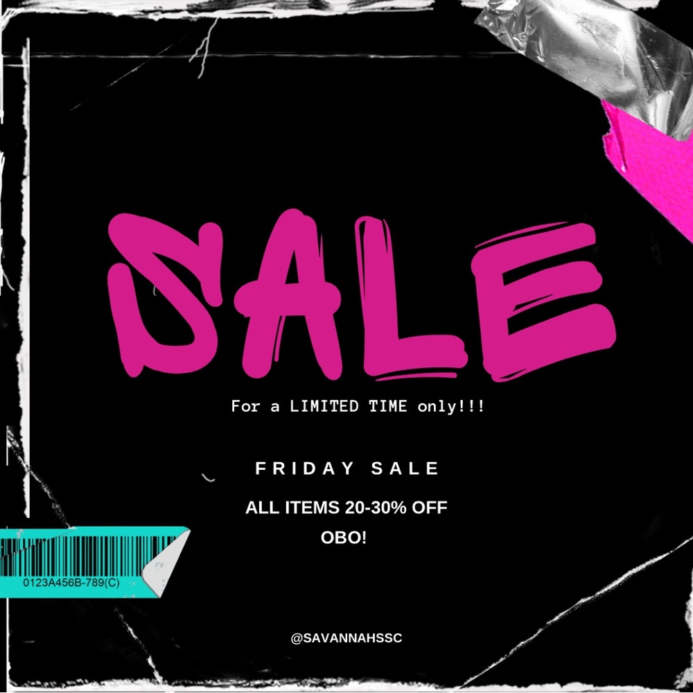 Friday BLOWOUT Sale!!! Everything reduced!!